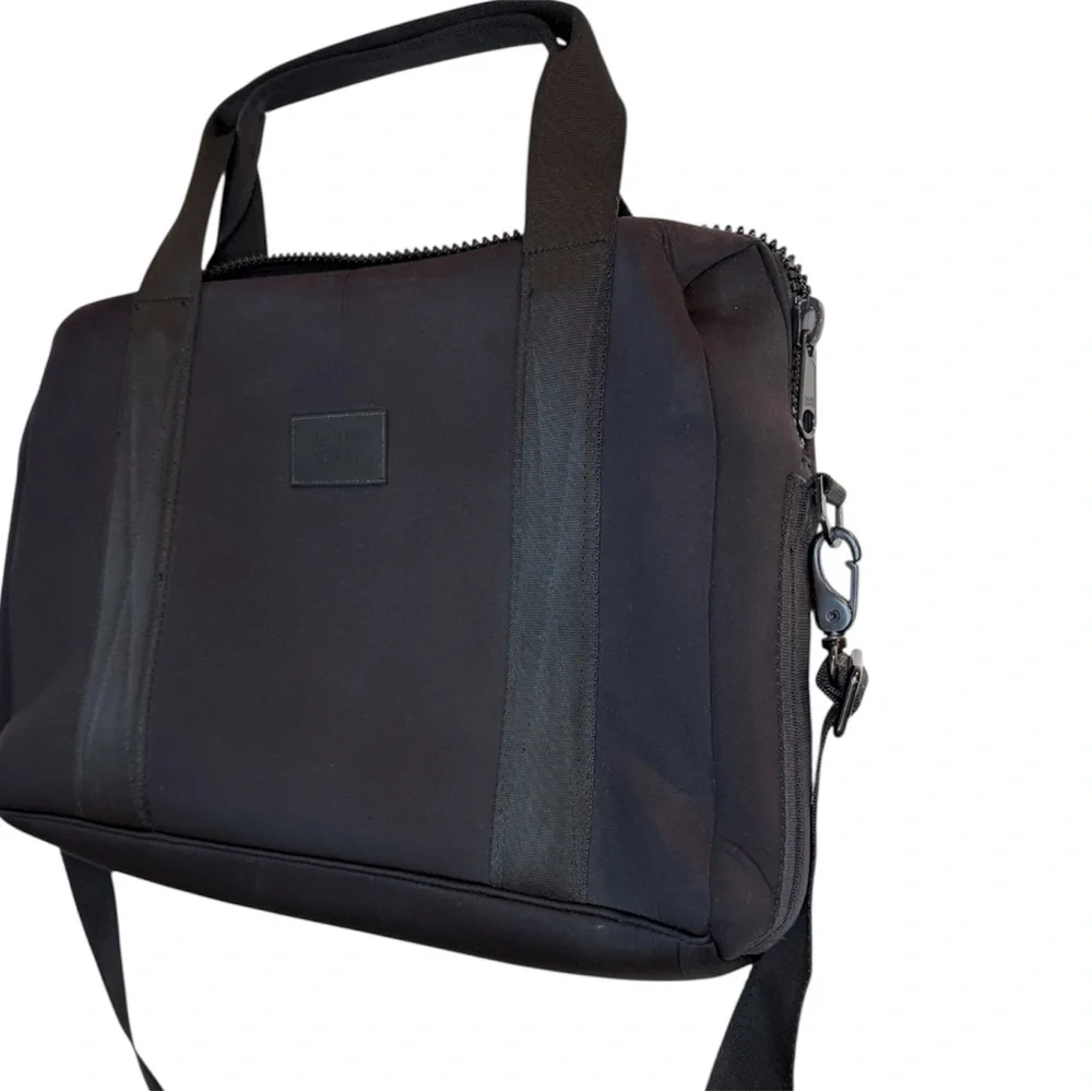 Dagne Dover Black Weston Neoprene Laptop Bag Work Bag Briefcase Travel Bag